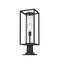 Z-Lite Dunbroch 1 Light Outdoor Pier Mounted Fixture, Black & Clear 584PHMR-533PM-BK - alternate 2